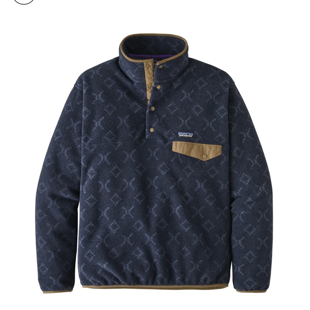 PATAGONIA - Medium - Men's Lightweight Synchilla Snap-T Pullover Navy